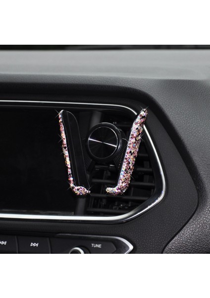 El Yapımı Elmas Kakma Kristal Cep Telefonu Braketi Araba Hava Çıkışı Çok Fonksiyonlu Cep Telefonu Navigasyon Araç Braketi Koltuk (Yurt Dışından)