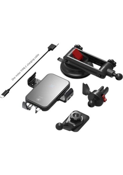 15W Kablosuz Araç Şarj Cihazı, Havalandırmalı Gösterge Paneli Araç Şarj Ünitesi - (Sahara) (Bir Set) (Yurt Dışından)