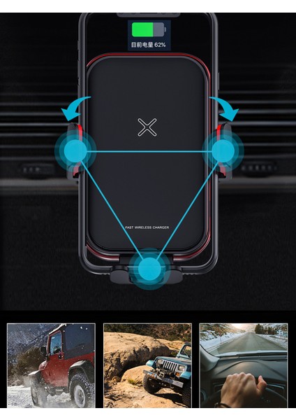 15W Kablosuz Araç Şarj Cihazı, Havalandırmalı Gösterge Paneli Araç Şarj Ünitesi - (Sahara) (Bir Set) (Yurt Dışından) indirimleri