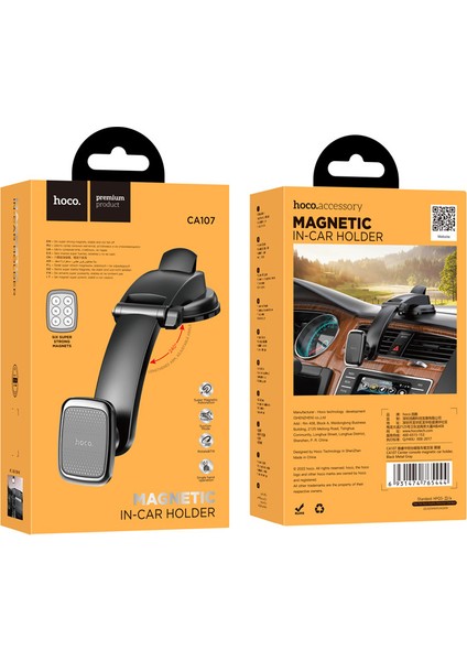 Hoco. CA107 Orta Konsol Manyetik Emme Araç Içi Telefon Tutucu Araba Cep Telefonu Navigasyon Ön Cam Döner Bağlantı Ayağı (Yurt Dışından) fırsatları