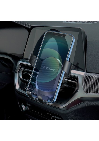 Borofone BH48 Zırh Hava Çıkışı Yerçekimi Araç Braketi Araba Cep Telefonu Navigasyon Alüminyum Alaşımlı Braket (Yurt Dışından) modelleri