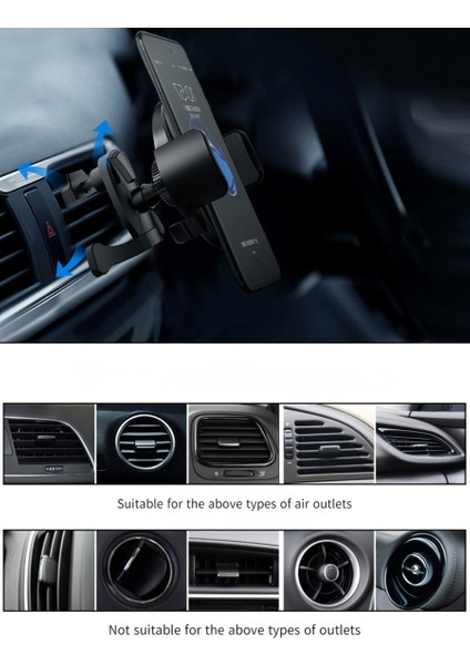 Qi Dashboard Ön Cam Havalandırma Otomatik Sıkma Araç Telefonu Tutucu Braketi Kablosuz Şarj-Sarı A Tarzı (Bir Set) (Yurt Dışından) indirimleri