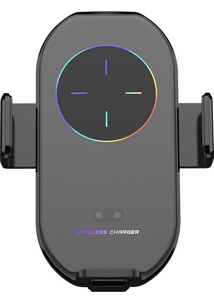 Manyetik Araç Kablosuz Şarj Cihazı, Havalandırmalı Gösterge Paneli Araç Şarj Standı-(Magic Clip A7S/STANDART [siyah])(Bir Set) (Yurt Dışından)