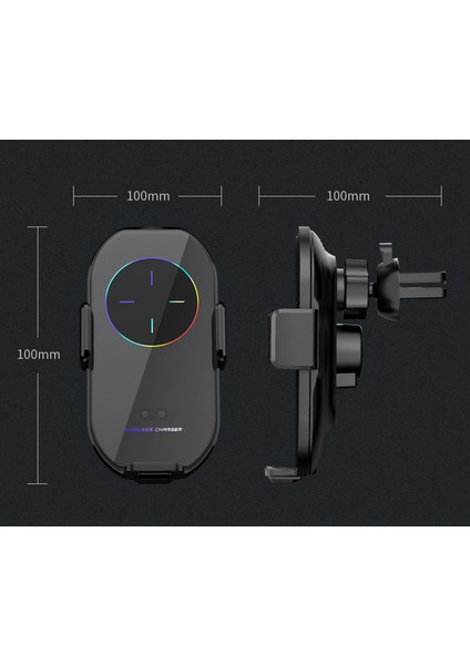 Manyetik Araç Kablosuz Şarj Cihazı, Havalandırmalı Gösterge Paneli Araç Şarj Standı-(Magic Clip A7S/STANDART [siyah])(Bir Set) (Yurt Dışından) fırsatları