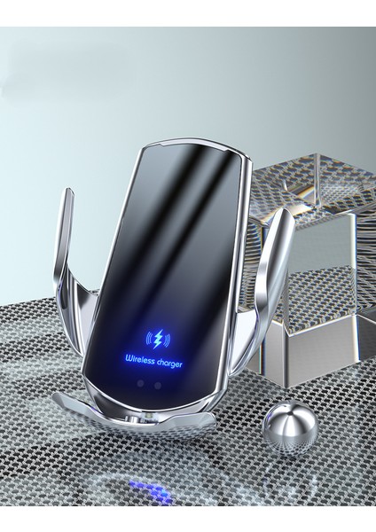 Manyetik Araç Kablosuz Şarj Cihazı, Havalandırmalı Kontrol Paneli Araç Şarj Ünitesi - (Q3 Safir Mavi 15W) (Bir Set) (Yurt Dışından) modelleri