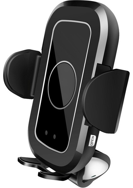 Qi 10W Otomatik Sıkma Araba Bluetooth Kulaklık Cep Telefonu Tutucu Kablosuz Şarj-Bluetooth Kulaklık ile (Bir Set) (Yurt Dışından)