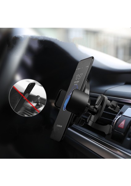 Qi Dashboard Ön Cam Havalandırma Otomatik Sıkma Araç Telefonu Tutucu Braketi Kablosuz Şarj-Sarı B Tarzı (Bir Set) (Yurt Dışından) fırsatları
