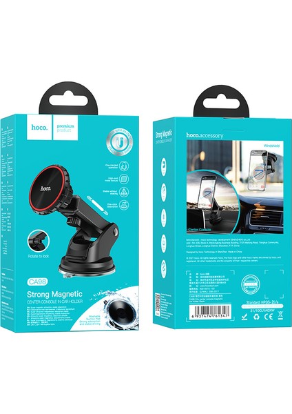 Hoco. CA98 Orta Konsol Manyetik Emme Araç Içi Telefon Tutucu Araç Ön Camı Cep Telefonu Navigasyon Yeni Döner Bağlantı Ayağı (Yurt Dışından) fırsatları