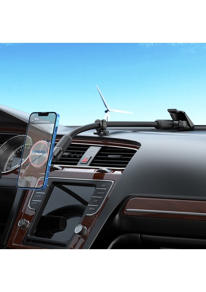 Hoco. CA99 Ön Cam Manyetik Emme Araç Içi Telefon Tutucu Alüminyum Alaşımlı Araba Cep Telefonu Navigasyon Tembel Yeni Braket (Yurt Dışından) modelleri