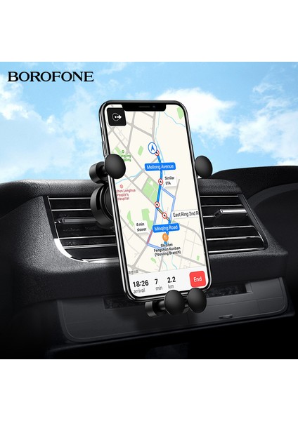 Borofone BH19 Eddie Yerçekimi Bağlantı Araç Içi Telefon Tutucu Yaratıcı Hava Çıkışı Evrensel Cep Telefonu Navigasyon Braketi (Yurt Dışından)