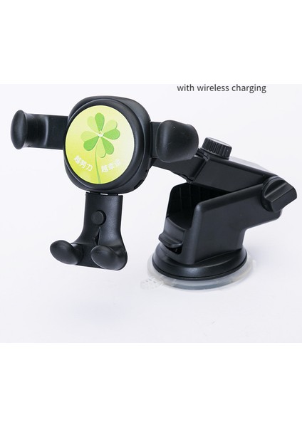 Kablosuz Araç Şarj Cihazı, Vantuzlu Kontrol Paneli Teleskopik Braketi - Kablosuz Şarj Cihazıyla Birlikte Yonca (Bir Set) (Yurt Dışından)