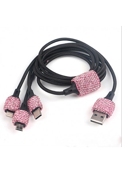 3 Parçalı Bling Araç Aksesuarları Seti, Araç Şarj Kablosu, Araç Telefonu Bağlantısı, Araç Güvenlik Çekiç Araç Şarj Cihazı, Kadınlar Kızlar Için (Pembe) (Yurt Dışından) fiyatları