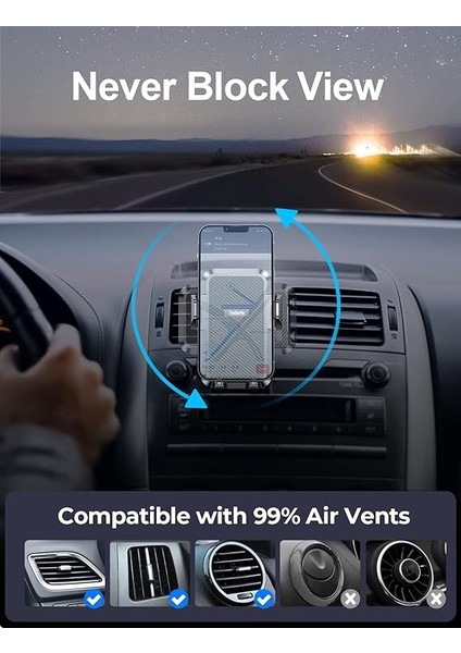 2022 Yükseltilmiş Araç Telefonu Tutucu, [askeri Sınıf Koruma] Havalandırma Araç Montajı [büyük Telefon ve Kalın Kılıflar Dostu] Eller Serbest Cep Telefonu Otomobil Kelepçe Kızaklar (Yurt Dışından) fiyatları