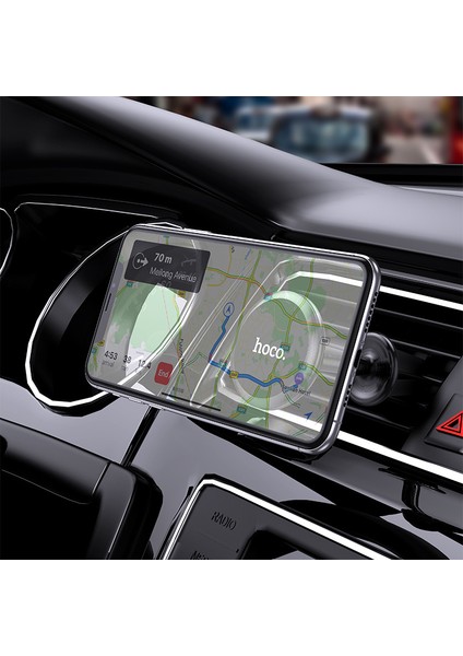Hoco. CA69 Zhixing Alüminyum Alaşımlı Genişletilmiş Versiyon Hava Çıkışı Manyetik Emme Araç Içi Telefon Tutucu Araç Cep Telefonu Navigasyon Braketi (Yurt Dışından) fiyatları