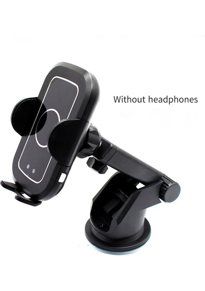 Otomatik Sıkma Araç Bluetooth Kulaklık Telefon Tutacağı Kablosuz Şarj-Siyah Bluetooth Kulaklıklı (Bir Set) (Yurt Dışından)
