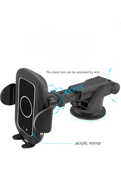 Otomatik Sıkma Araç Bluetooth Kulaklık Telefon Tutacağı Kablosuz Şarj-Siyah Bluetooth Kulaklıklı (Bir Set) (Yurt Dışından) fırsatları