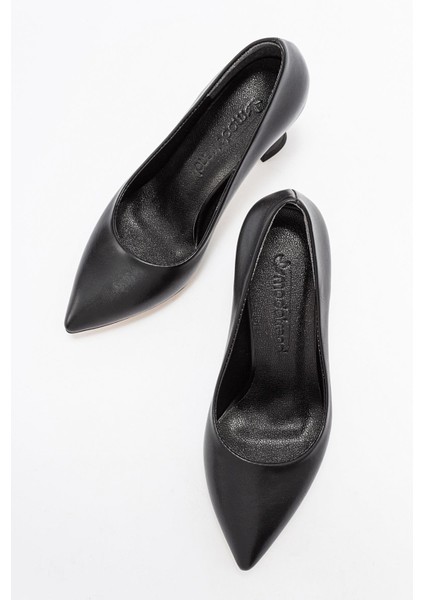 Kadın Stiletto Siyah Cilt