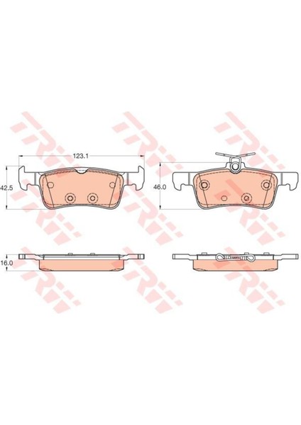 GDB2055 Fren Balatası Arka 308 13-