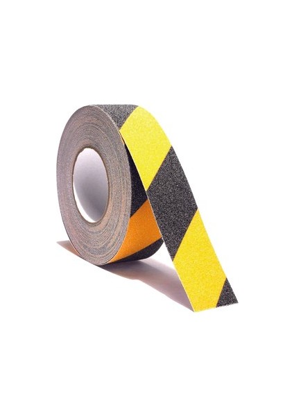 Merdiven Kaydırmaz Bant 25 mm 5 mt Zemin Kaydırmaz Bant Siyah Sarı Renk