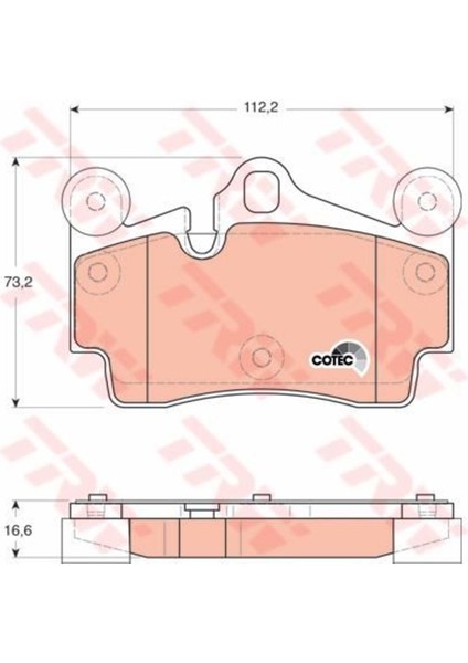 GDB1653 GDB1653 Fren Balatası Arka Touareg 7l 02- / Q7 4l 06- / Cayenne 02-