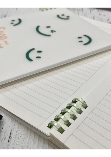 Sevimli Good Luck Desenli Spiralli Binder B5 Defter Scrapbook