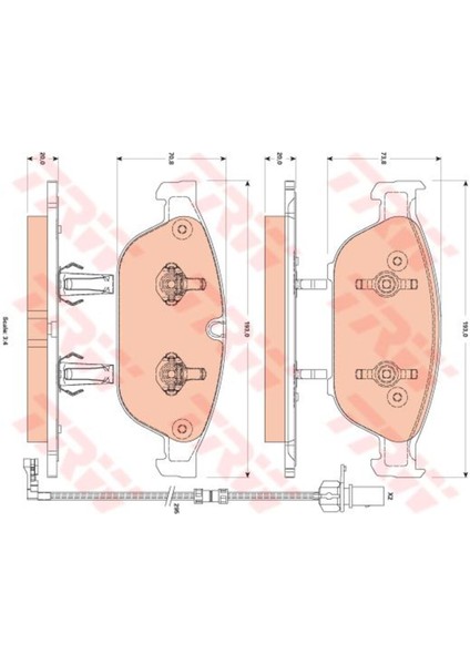 GDB1883 GDB1883 Fren Balatası Ön A6 11- A7 10-