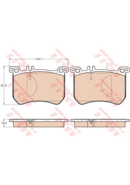 GDB2013 Fren Balatası Ön R231 Sl Serısı SL350 SL500 W222 S Serısı S350 S400 S500 Uyumlu