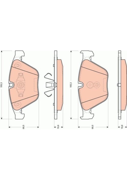 GDB1729 On Balata 3 Serisi E90-E91-E92-E93 5 Serisi F10-F11-X1 E84 S Drive x Drive Takım