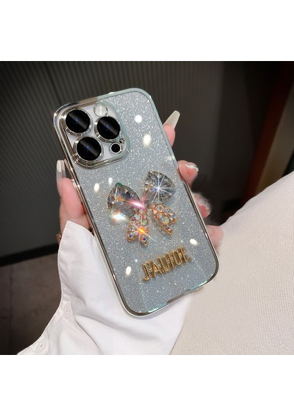 iPhone 13 Pro Max Şeffaf Parıltılı Bling Tüm Lensli Telefon Kılıfı (Yurt Dışından)