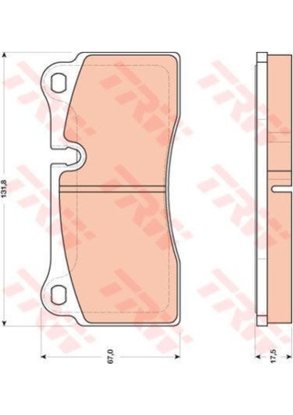 GDB1816 GDB1816 Fren Balatası Arka Audi Q7 3.0 3.6-4.2 06-15 -R8 4.2-5.2 10-15