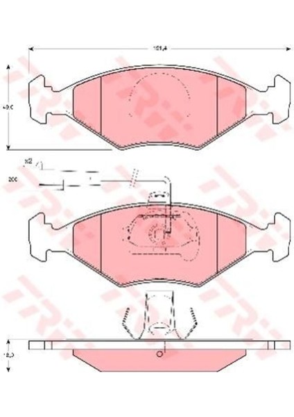 GDB1340 GDB1340 Fren Balatası Ön Fişli Palio 1.4 Siena
