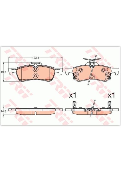 GDB3588 Fren Balatası Arka Cıvıc Ix 12-Uyumlu