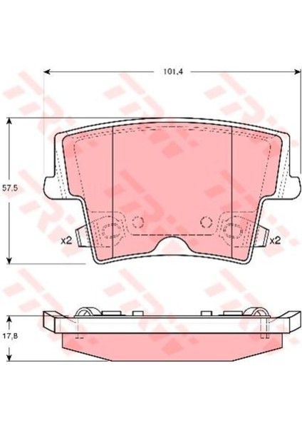 GDB4135 GDB4135 Fren Balatası Arka Thema 11- / 300 C 04-10 Uyumlu