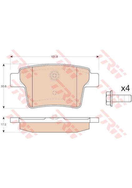 GDB1988 GDB1988 Fren Balatası Arka Mondeo Iıı 12- / X-Type 01-