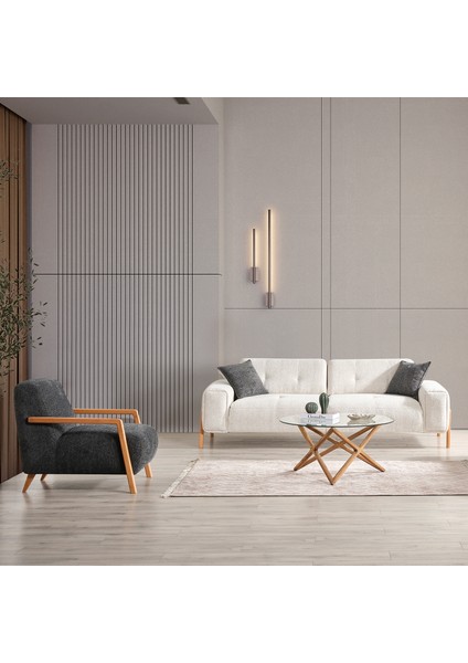 Dolex Ceviz Kasa Modern Sırt Mekanizmalı Koltuk Takımı 3+1 fırsatları