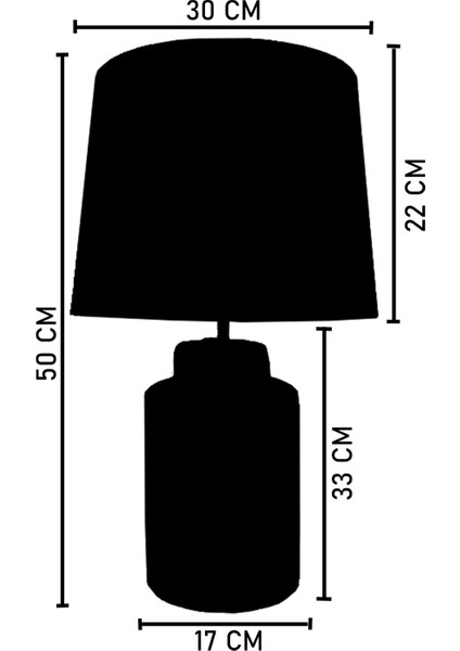Vintage Seramik Abajur Silindir modelleri