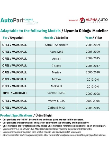 Opel Zafira (B Mk2,c Mk3,c Touring) Için Termostat Su Hortumu Boru Konnektörü