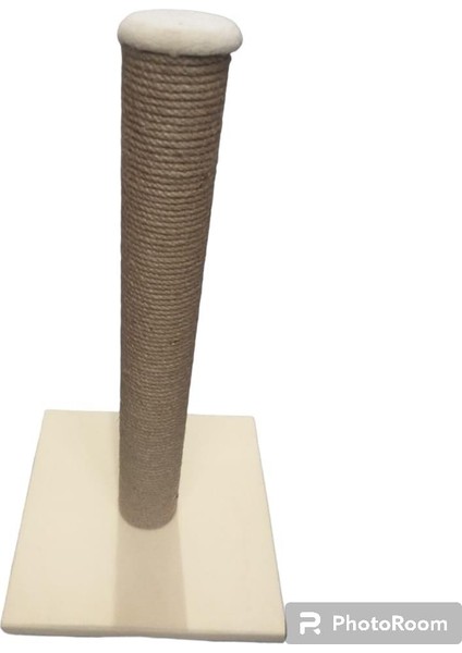 Tırmalama Tahtası Kare Taban - Jut Halat - Krem 45 cm