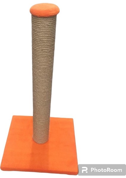 Tırmalama Tahtası Kare Taban - Jut Halat - Turuncu 45 cm