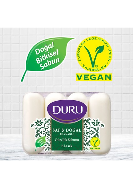 Saf & Doğal Klasik 16 Adet Güzellik Sabunu 4x280gr