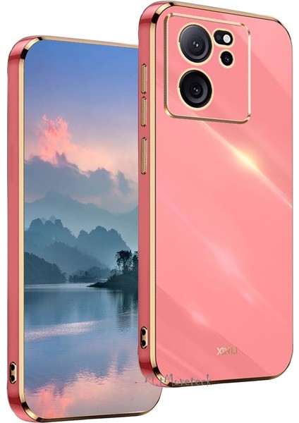 Xiaomi Mi 13T & Mi 13T Pro Kılıf Kamera Korumalı Parlak Gold Altın Kenarlı