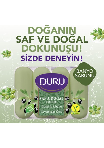 Saf & Doğal Zeytinyağlı 16 lı Güzellik Sabunu 4X280 gr fırsatları