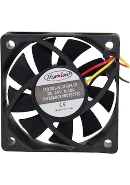 Marxlow IC-216A 60X60X15 mm 6x6 24 Volt Dc 0.08 Amper 3 Kablolu Fan