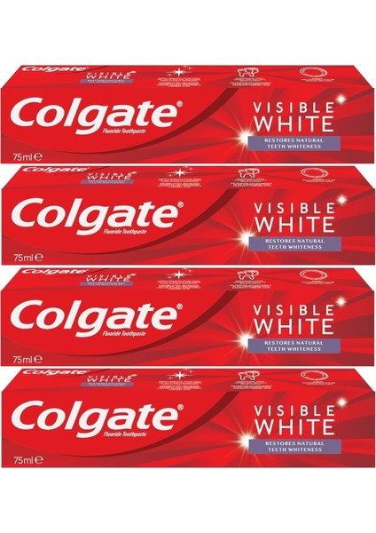 Diş Macunu 75ML Visible White/görünür Beyazlık (4 Lü Set)