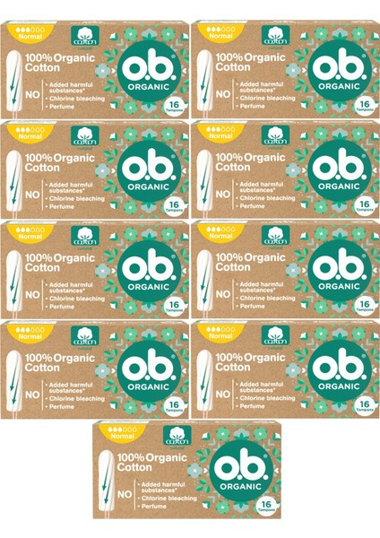 Organic Normal Tampon 144 Lü Set (9pk*16)