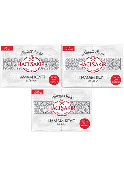 Hacı Şakir Sabun 800GR Hamam Keyfi (Nostalji Serisi) (3 Lü Set)