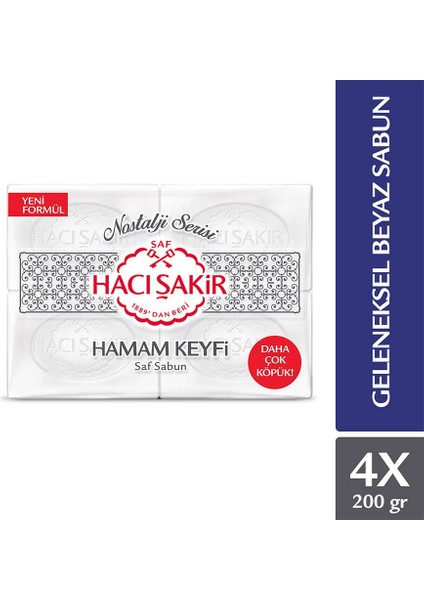 Hacı Şakir Sabun 800GR Hamam Keyfi (Nostalji Serisi) (3 Lü Set)