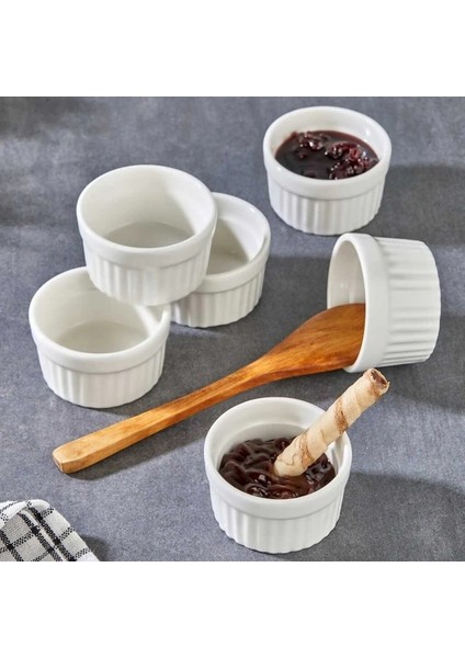 Cooker CKR-4016 Mini 6 cm Porselen Lüx Beyaz Servis Sunum Kahvaltı Reçellik Sosluk 6'lı fiyatları