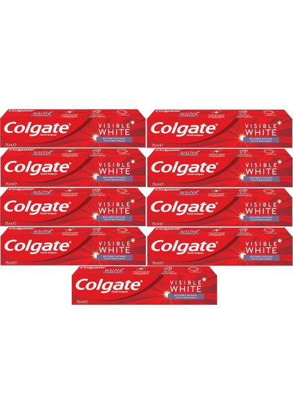 Diş Macunu 75ML Visible White/görünür Beyazlık (9 Lu Set)