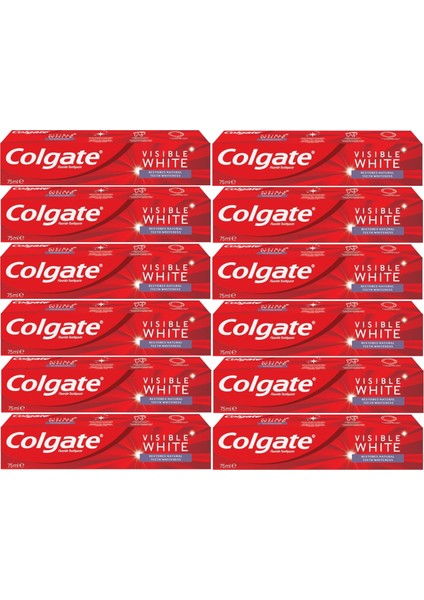 Diş Macunu 75ML Visible White/görünür Beyazlık (12 Li Set)
